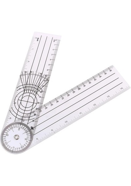 Mavi 6/8 Inç 0-360° Gonyometre Tıbbi Ortak Cetvel Kalibre Edilmiş Ortopedi Açı Kuralı Omurga Parmak Iletki Ölçme Aracı (Yurt Dışından)