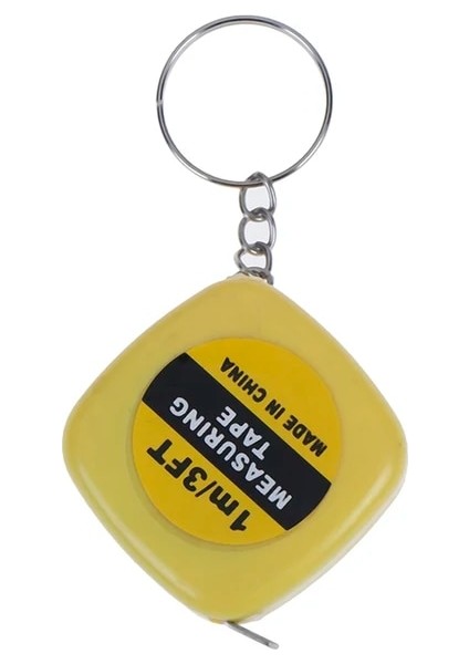 Sarı 1 Adet Mini Şerit Metre Bant Terzi Cetvel Anahtarlık Ölçüm Bandı Giyim Boyutu Mezura Dikiş Araçları Aksesuar (Yurt Dışından)