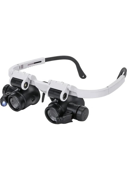 8X15X23X 10X 15X 20X 25X Kafa Giyen Büyüteç Büyüteç Gözlük ile LED Işık Lens Büyüteç Kafa Bandı Gözlük Okuma Kuyumcular Tamir (Yurt Dışından)