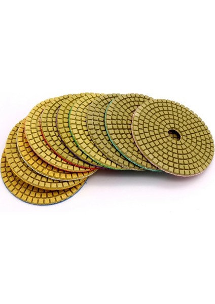 1500 4 Inç 3 "/4" Kuru/ıslak Elmas Parlatma Pedi Esnek Elmas Parlatma Diski Granit Mermer Taş Zımpara Tekerleği 50-3000GRIT (Yurt Dışından)