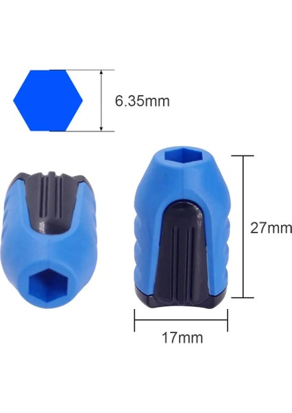 2 Adet Mavi 3/2 Adet Tornavida Bit Manyetik Halka 1/4 ''şap Tornavida Plastik 2in1 Güçlü Magnetizer Demagnetizer Elektrikli Vida Ucu (Yurt Dışından) modelleri