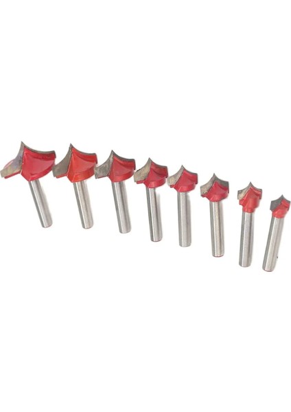 12MM 6mm Yuvarlak Şekil Ahşap Yönlendirici Bit Karbür Alaşımlı V Oluk Freze Kesici 3D Cnc End Mill Gravür Ucu 8-32MM Çap Ağaç Işleme (Yurt Dışından)