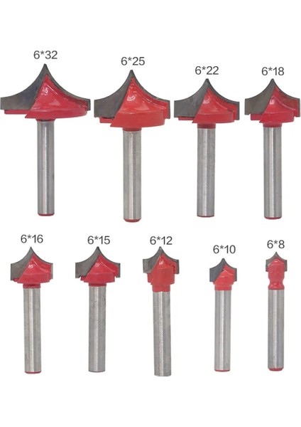 12MM 6mm Yuvarlak Şekil Ahşap Yönlendirici Bit Karbür Alaşımlı V Oluk Freze Kesici 3D Cnc End Mill Gravür Ucu 8-32MM Çap Ağaç Işleme (Yurt Dışından) fırsatları