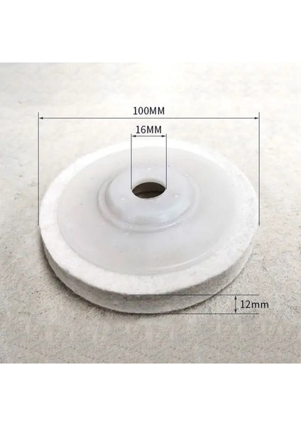 100MM Pousbo® 100X12MM Yün Parlatma Çarkı Disk Yün Keçe Parlatma Parlatma Taşlama Parlatıcı Disk Pedi Döner Alet (Yurt Dışından)