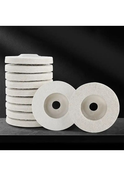 100MM Pousbo® 100X12MM Yün Parlatma Çarkı Disk Yün Keçe Parlatma Parlatma Taşlama Parlatıcı Disk Pedi Döner Alet (Yurt Dışından)