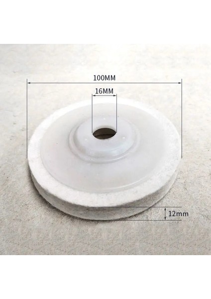 100MM Pousbo® 100X12MM Yün Parlatma Çarkı Disk Yün Keçe Parlatma Parlatma Taşlama Parlatıcı Disk Pedi Döner Alet (Yurt Dışından)