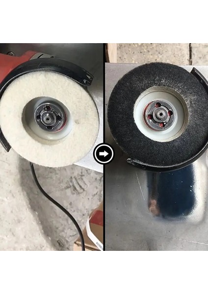 100MM Pousbo® 100X12MM Yün Parlatma Çarkı Disk Yün Keçe Parlatma Parlatma Taşlama Parlatıcı Disk Pedi Döner Alet (Yurt Dışından)