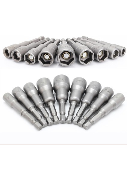 10MM 4/1 Inç 6.3mm Darbe Soket Manyetik Somun Tornavida Altıgen Anahtar Seti Matkap Ucu Adaptörü Elektrikli Matkaplar Için Darbeli Sürücüler Soket Kiti (Yurt Dışından)