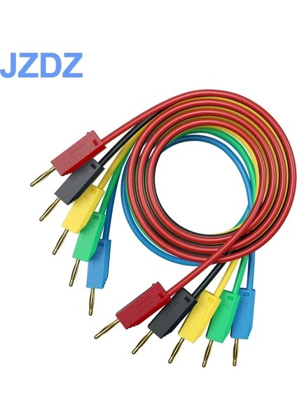 5 Renk Jzdz 5 Adet 2mm Istiflenebilir Muz Fiş Test Ucu Jumper Tel Elektrik Test Kablosu Hattı J.70001 (Yurt Dışından)