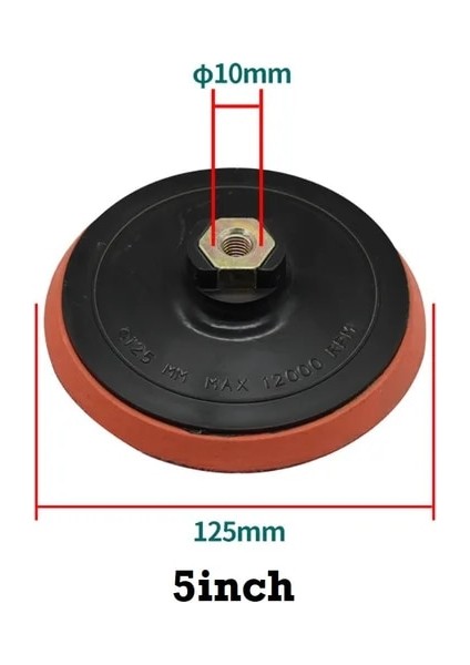 5INCHM10 1 Pc 3 ''4'' 5'' Kendinden Yapışkanlı Parlatma Pedi Zımpara Kağıdı Parlatma Diski Elektrikli Parlatıcı Araçları M10/M14 Adaptör Açılı Taşlamalar (Yurt Dışından)