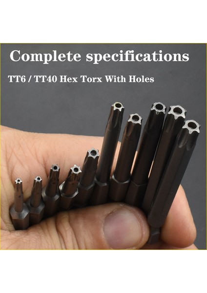 100MM TT40 75MM/100MM Torx Kafa TT6/TT40 Tornavida Ucu Seti S2 Çelik 1/4 Inç Shank Iç Altıgen Manyetik Elektrikli Torx Tornavida Seti Araçları (Yurt Dışından)