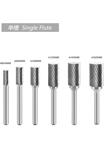 A0616M06 1 Pc Tungsten Çelik Öğütücü Karbür Döner Dosya Silindirik Bilyalı Uçlu Freze Kesici Metal Taşlama Gravür Tek Çift Oluk (Yurt Dışından) modelleri