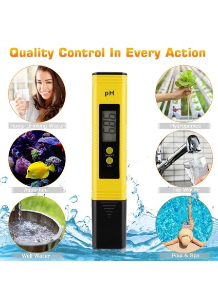 Kırmızı Doğruluk 0.01 Ph Metre 0.1/0.01 Ph Yüksek Hassasiyetli Su Kalitesi Test Cihazı, 0-14 Ph Değer Aralığı, Akvaryum, Yüzme Havuzu, Içme Için Uygundur (Yurt Dışından)