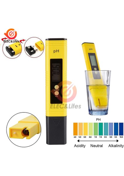 Kırmızı Doğruluk 0.01 Ph Metre 0.1/0.01 Ph Yüksek Hassasiyetli Su Kalitesi Test Cihazı, 0-14 Ph Değer Aralığı, Akvaryum, Yüzme Havuzu, Içme Için Uygundur (Yurt Dışından)