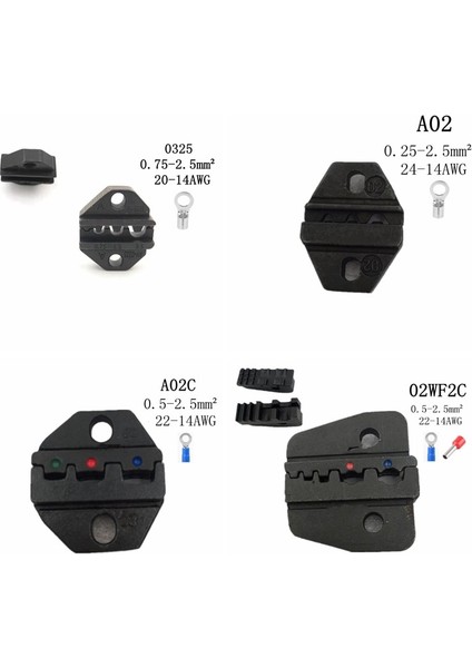 02WF 7.5''die Seti SN-16WF/0325/02/02C/02WF2C/06WF/05WF/02WF/0725 Sıkma Pensesi Makinesi Modülleri Çeneleri (Yurt Dışından) fiyatları