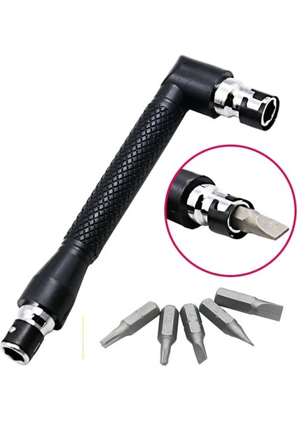 Sadece Anahtar 1 Adet Çift Uçlu L Şeklinde Mini Lokma Anahtar 1/4 "6.35MM Tornavida Matkap Ucu Anahtar Aracı (Yurt Dışından)