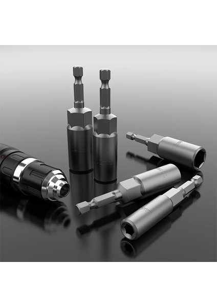 80MM x H12 80MM H6-H19 Elektrikli Tornavida Altıgen Somun Soket Kol Uzatılmış Hiçbir Manyetik Derinleşen Somun Tornavida Kol Yüksek Sertlik Bit (Yurt Dışından)