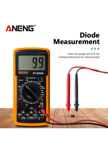 Yeşil Aneng DT9205A Dijital True Rms Multimetre Ac/dc Transistör Gerilim Test Cihazı Elektrikli Ncv Profesyonel Analog Otomatik Aralığı Multimetro (Yurt Dışından)