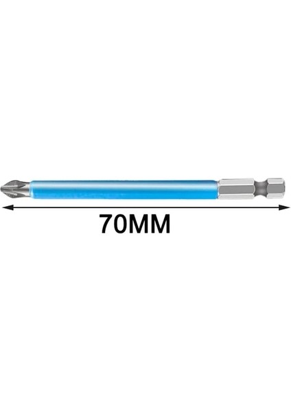 70MM 1 Pc Kaymaz Çapraz Bit Matkap Hex Shank Manyetik Ph2 Uzun Erişimli Elektrikli Tornavida Toplu Kafa Rüzgar Darbeli Sürücü Bit Seti Güç Aracı (Yurt Dışından)