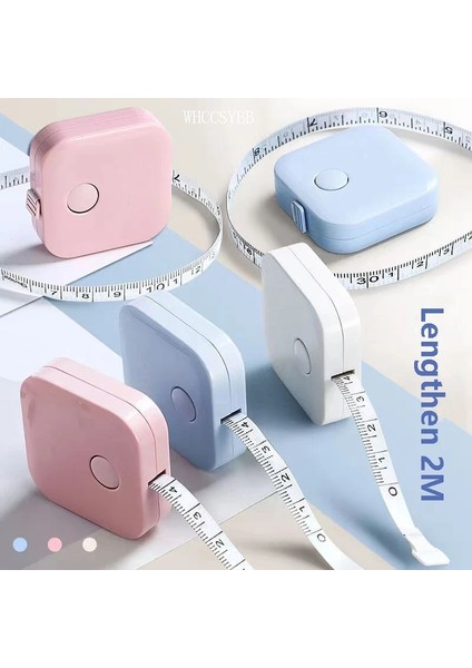 Pembe 6009 1.5m Dikiş Esnek Cetvel Mezura Taşınabilir Geri Çekilebilir Cetvel Santimetre Inç Rulo Bant Vücut Ölçme Cetveli Ölçme Araçları (Yurt Dışından)