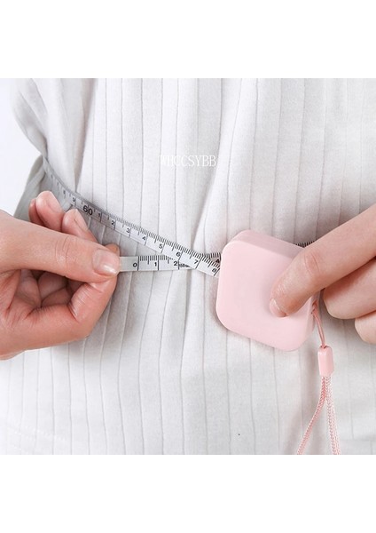 Pembe 6009 1.5m Dikiş Esnek Cetvel Mezura Taşınabilir Geri Çekilebilir Cetvel Santimetre Inç Rulo Bant Vücut Ölçme Cetveli Ölçme Araçları (Yurt Dışından)