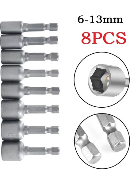 8 Adet Manyetik Somun Anahtarı 6-13MM 1/4 Inç Shank Soket Adaptörü Hex Matkap Ucu Tork Anahtarı Elektrikli Matkaplar Için Sürücüler (Yurt Dışından) fiyatları