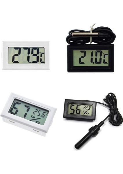 Telli Siyah Mini LCD Dijital Termometre Higrometre Sıcaklık Iç Mekan Uygun Sıcaklık Sensörü Nem Ölçer Ölçer Aletler Kablo (Yurt Dışından) fiyatları