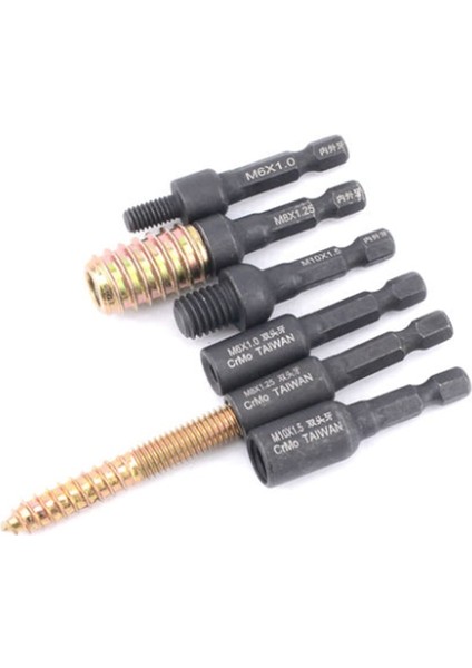 No8 Bir Adet M6 M8 M10 Vida Soket Kilitli Vida Somun Soketleri 1/4 "hex Shank Elektrikli Vida Dokunun Dokunarak Chuck Elektrikli Matkap Araçları (Yurt Dışından)