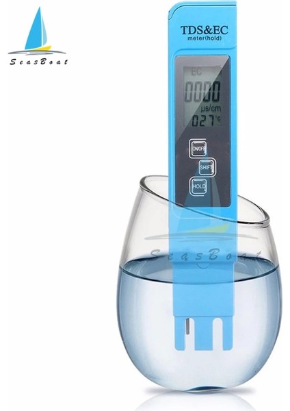 Tds Temp Dijital Ph Ec Tds Temp Ölçer Test Cihazı Sıcaklık Kalem Su Saflığı Ppm Filtre Hidroponik Akvaryum Havuz Suyu Monitörü (Yurt Dışından)