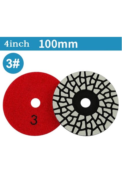 Tip 4 Yüksek Kalite 4 Inç 100MM 4 Adım Kuru Elmas Parlatma Pedleri Granit Mermer Kuvars Parlatma Aracı Elektrikli Alet Aksesuarları (Yurt Dışından) fırsatları