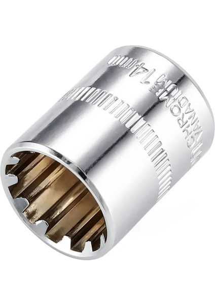 4.5mm-1 Adet 1/4 "kare Sürücü 12 Nokta Soket Kafası Cr-V Evrensel 12 Diş Cırcır Anahtarı Soket Mmany Türleri Için Somun Sökme 25MM Uzunluk (Yurt Dışından)