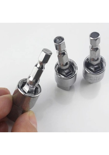 BS26-0.25 Inç 1/4 "3/8" 1/2 "elektrikli Matkap Soket Adaptörü Darbeli Sürücü Için Hex Shank ile Kare Soket Matkap Uçları Dönebilen Uzatma (Yurt Dışından)