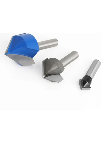 8X9.52X60DEGREE 1 Adet 8mm Shank 90 Derece V Oluk Şablonu V-Groove V Kanal Açma Yönlendirici Bit Temizleme Gömme Trim Köşe Yuvarlak Koy Kutusu Uçları Araçları (Yurt Dışından) fırsatları
