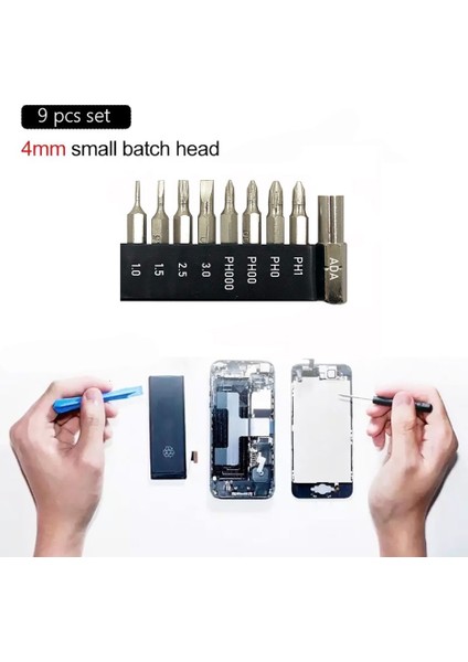 PHA-011-8 4mm Adaptör 5 ~ 9 Adet Oluklu Phillips Cr-V Hassas Uç Seti Tornavida Tamir Cep Telefonu Kamera Bilgisayar Bit PH000-1 Sl1-3 (Yurt Dışından)