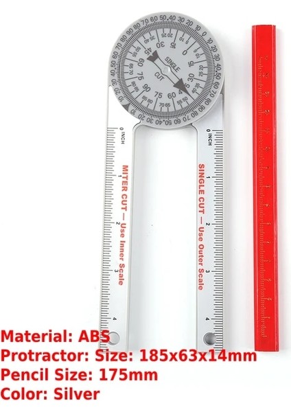 02 360 Derece Gönye Testere Iletki Dijital Iletki Cetvel Inklinometre Iletki Gönye Testere Açısı Abs Seviye Ölçer Ölçme Aracı (Yurt Dışından)