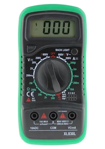 Yeşil DT9208A Profesyonel LCD Dijital Multimetre Elektrikli El Ampermetre Voltmetre Direnç Kapasite Test Cihazı Ac Dc (Yurt Dışından)