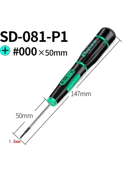 SD-081-P1 Pro'skit SD-081 Serisi Hassas Tornavida Kaymaz Sap Bilgisayar Mobil Cihaz Için Uygun Elektronik El Sanatları Onarım Aracı (Yurt Dışından)
