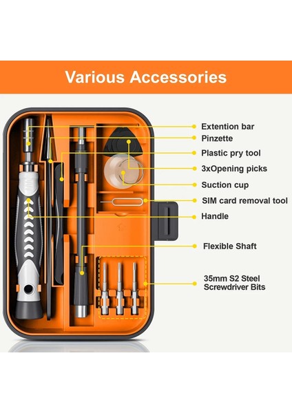 25 In1 Tornavida Seti 130 In 1 Manyetik Torx Phillips Vida Bit Kiti Elektrikli Sürücü Sökücü Anahtarı Tamir Telefon Pc Araçları (Yurt Dışından) fırsatları