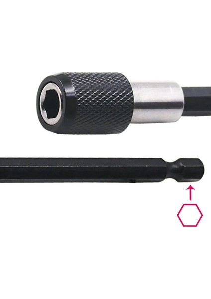 B-100MM Kırmızı 1/4 Inç Kafa Uzatma Çubuğu Toplu Manyetik Tornavida Hızlı Transfer Kolu Kendinden Kilitleme Uzatma Çubuğu 60/100/150MM El Aletleri (Yurt Dışından) indirimleri
