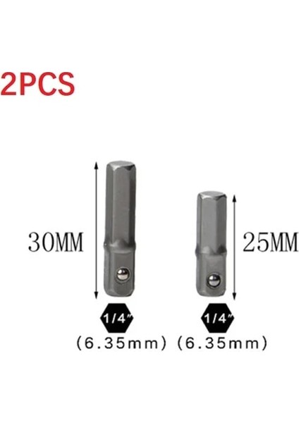2 Adet 25MM 30MM 2/3/8 Adet Matkap Soket Adaptörü 1/4 ''hex Shank Uzatma Darbeli Sürücü Için 1/2'' 3/8'' 1/2'' Kare Kafa Matkap Adaptörü Hex'e (Yurt Dışından)