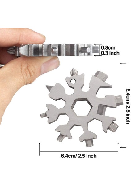 Siyah Taşınabilir 18 1 Kar Tanesi Anahtarı Paslanmaz Çelik Çok Fonksiyonlu El Aletleri Yıldız Anason Tornavida Ev/açık Acil Durum Anahtarı (Yurt Dışından) fiyatları