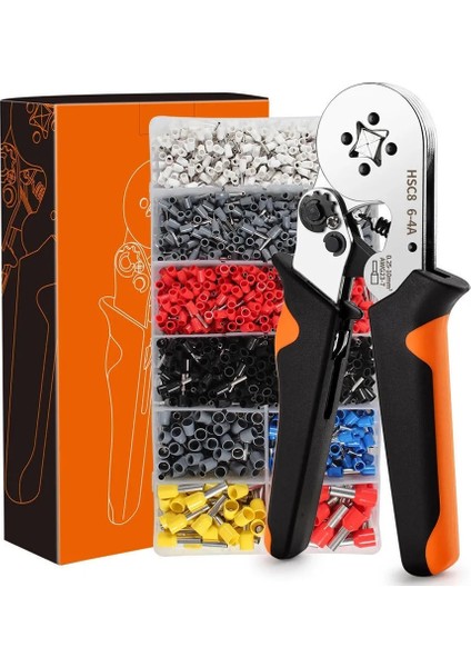 1200 Adet Tüp Boru Terminali Sıkma Araçları Yüksük Sıkma Aracı Kiti I Elektrikli Pense Hsc8 6-4 0.25-10MM² 23-7AWG 6-6 0.25-6mm² Kelepçe (Yurt Dışından) modelleri
