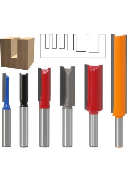 NO33 1 Adet 8mm Shank Düz Bit Tungsten Karbür Tek, Çift Flüt Yönlendirici Bit Ahşap Freze Kesici Ağaç Işleme Araçları Için (Yurt Dışından) fiyatları