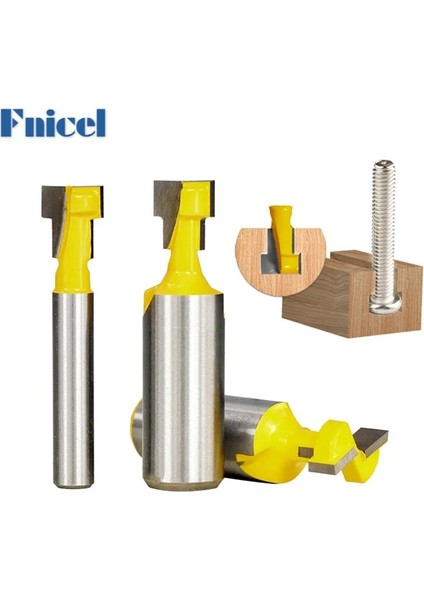 8mm x 12.7mm 1/4 Ila 1/2 Inç Şaft Anahtar Deliği Yönlendirici Bit Seti - 3/8 1/2 Inç Bıçak Çapı Gravür Freze Kesici T-Yuvası Kesiciler (Yurt Dışından) fiyatları
