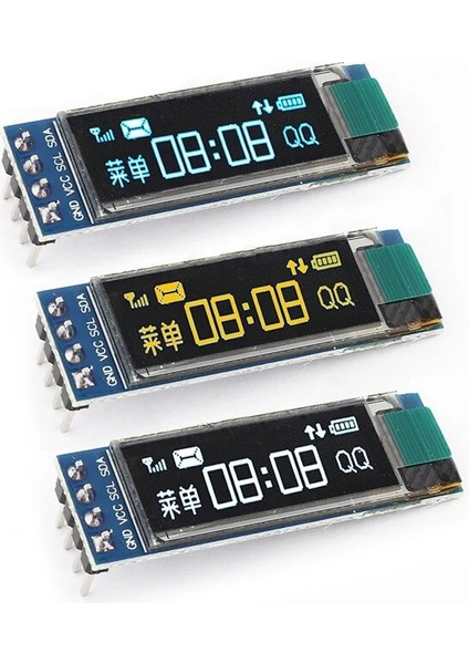 Mavi 0.91 Inç OLED Modülü 0.91 "beyaz/mavi OLED 128X32 OLED LCD LED SSD1306 Ekran Modülü 0.91" Iıc Arduino Için Iletişim (Yurt Dışından) modelleri