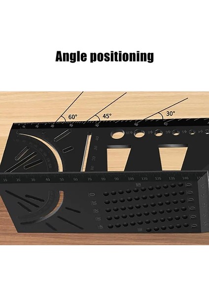 45 Derece Kare Ölçüm Cetveli 3D Çok Fonksiyonlu Marangoz Hattı Ağaç Işleme Scribe Mark Çizgi Cetveli (Yurt Dışından) modelleri