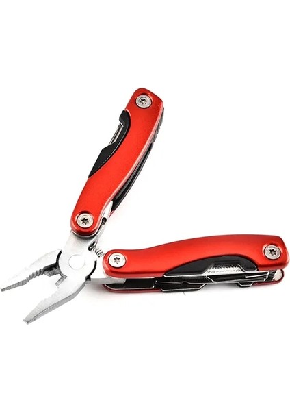 Kırmızı Paslanmaz Çelik Katlanır Pense Fonksiyonel Pense El Aletleri Pense Tornavida Kamp Dişliler Seti Açık Çakı Çok Aracı (Yurt Dışından)