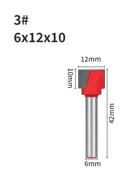 6X12X10 Yusun 1 Adet 6 mm Shank Temizleme Alt Bit Yönlendirici Bit Cnc Karbür Ağaç Işleme Freze Kesicisi Ahşap Bit Yüz Değirmeni End Mill Araçları (Yurt Dışından)