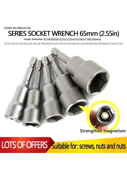 9mm (1 Adet) 1 Adet 6MM-19MM Darbe Soket Manyetik Somun Tornavida 1/4 Altıgen Anahtar Seti Matkap Ucu Adaptörü Elektrikli Matkaplar Darbeli Sürücüler Soket Kiti (Yurt Dışından)