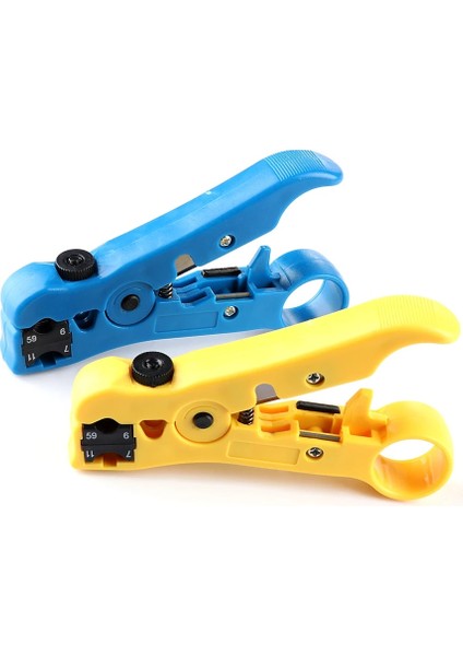 Sarı Çok Fonksiyonlu Elektrikli Sıyırma Bıçağı Pense Araçları Koaksiyel Kablo Tel Pense Kesici Çizgili Utp/stp RG59 Rg6 Rg7 RG11 (Yurt Dışından) fırsatları